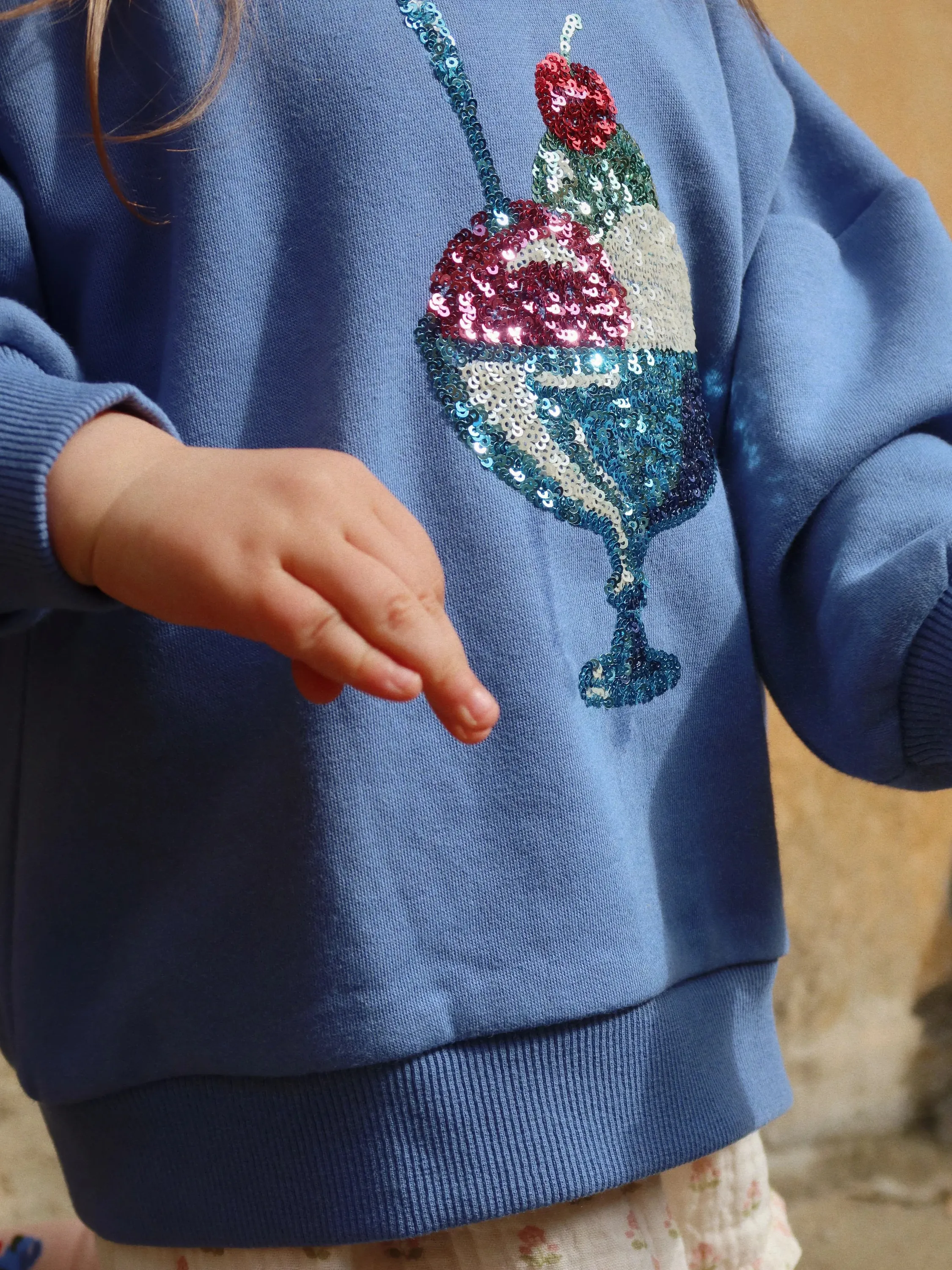 Konges Sløjd - bawełniana bluza Loumilla Colony Blue