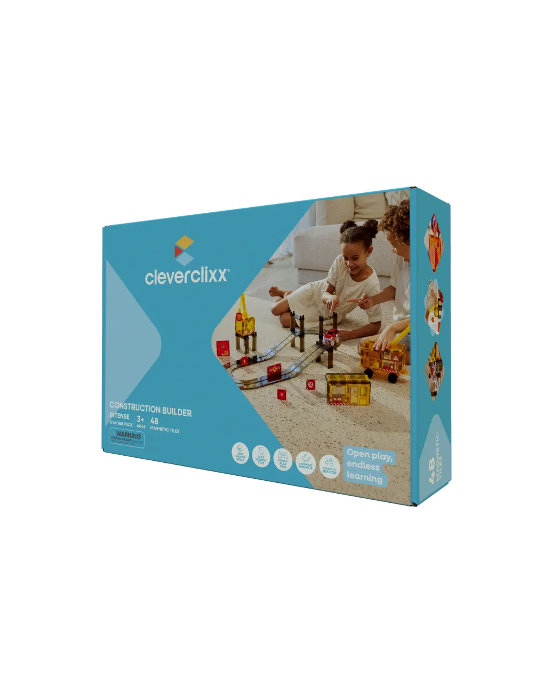 Cleverclixx - klocki magnetyczne Construction Builder Pack Intense 48 el. Cleverclixx - klocki magnetyczne Construction Builder Pack Intense 48 el.