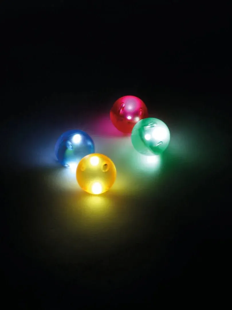 Cleverclixx - 4 klocki magnetyczne Balls Pack Dazzling Lights
