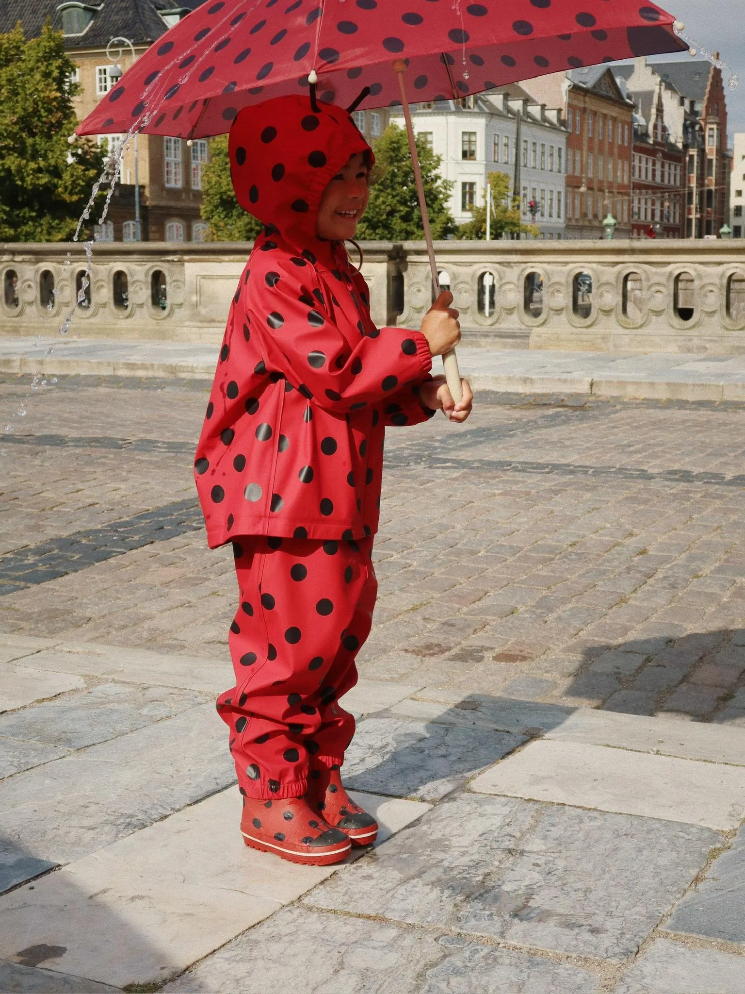 Konges Sløjd - zestaw przeciwdeszczowy Cinelle Rain Set Lady Dot