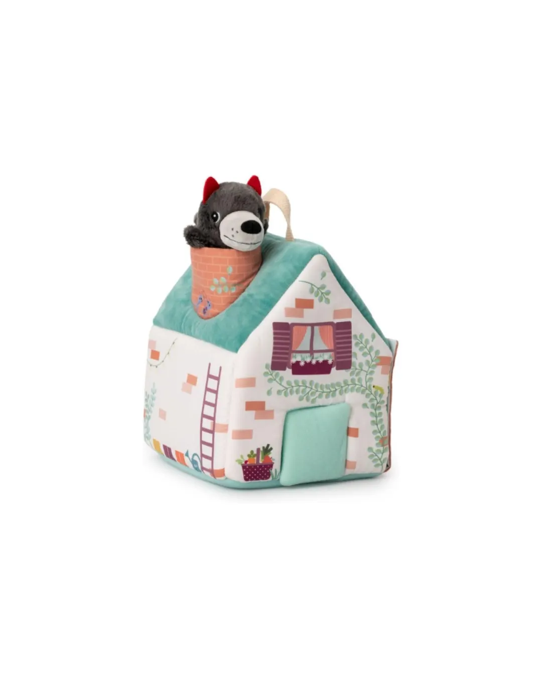 Lilliputiens - zestaw 3 domków dla świnek i wilka Lilliputiens - zestaw 3 domków dla świnek i wilka