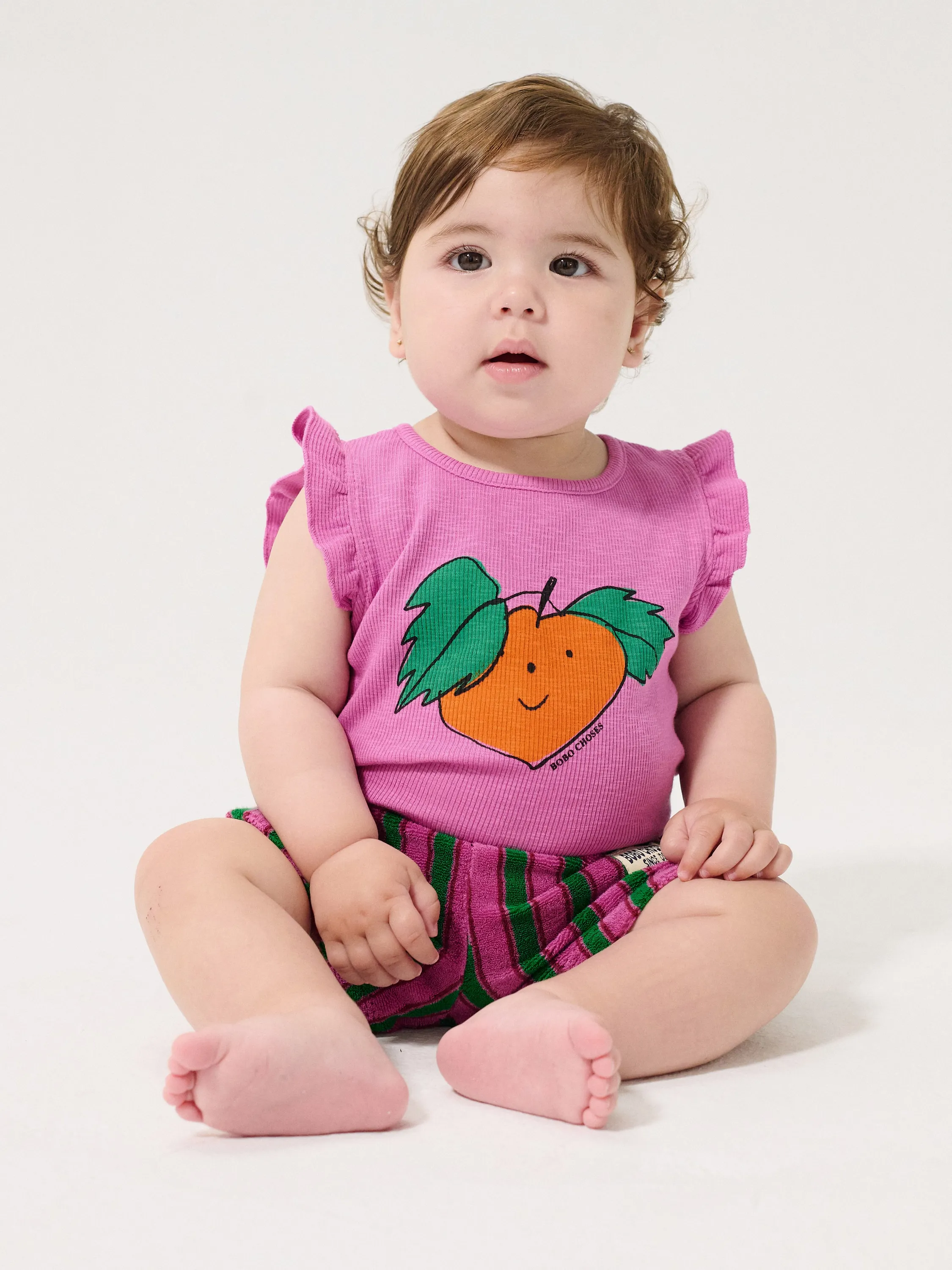 BOBO CHOSES - spodenki Striped Terry Cloth