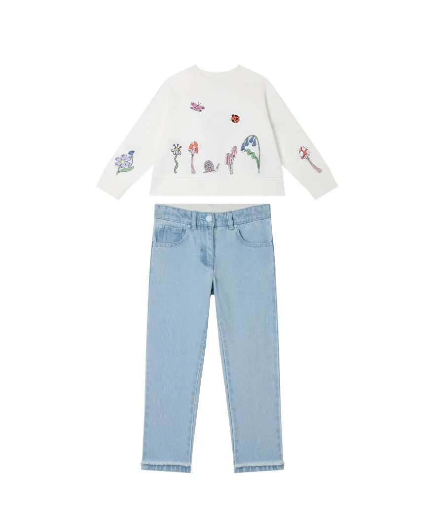 Stella McCartney - stylizacja jeansowa dla dziewczynki Fleece