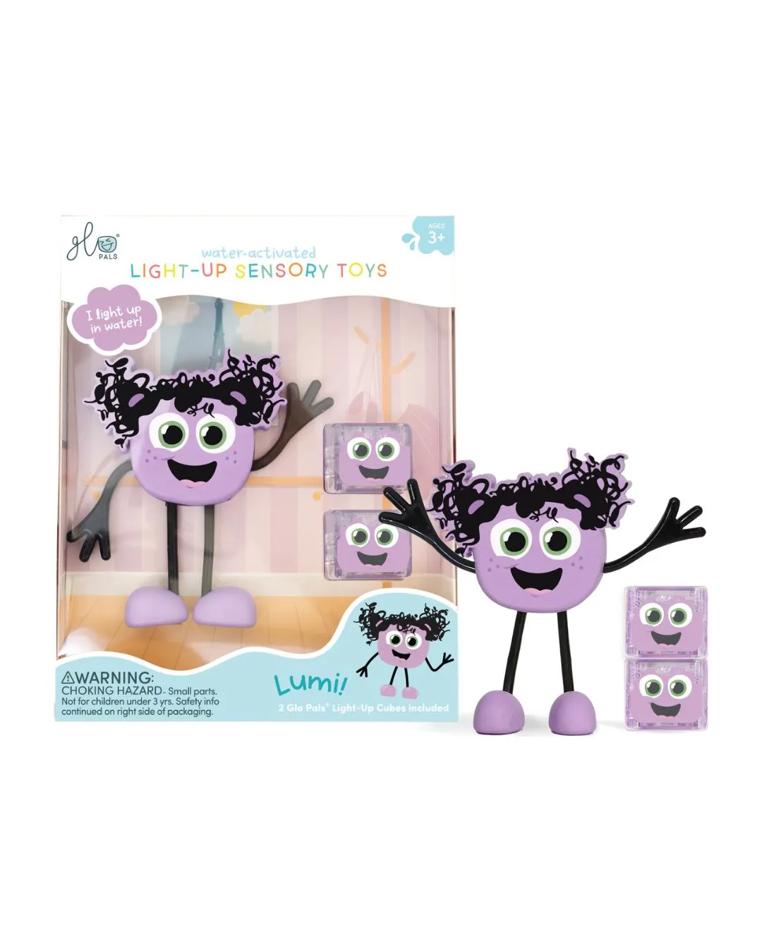 Glo Pals - zabawka do kąpieli Lumi zestaw z dwoma kostkami sensorycznymi Glo Pals - zabawka do kąpieli Lumi zestaw z dwoma kostkami sensorycznymi