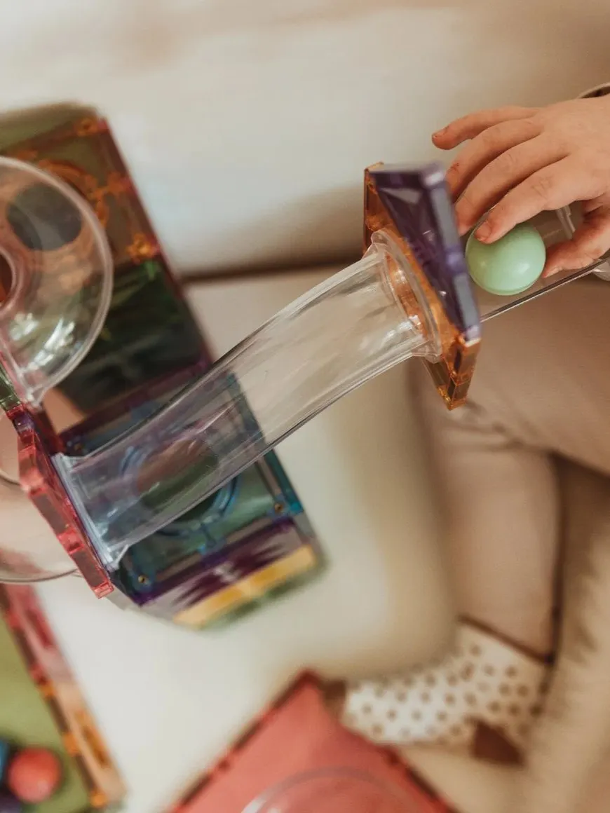 Cleverclixx - klocki magnetyczne Ball Run Compact Pack Intense 60 elementów