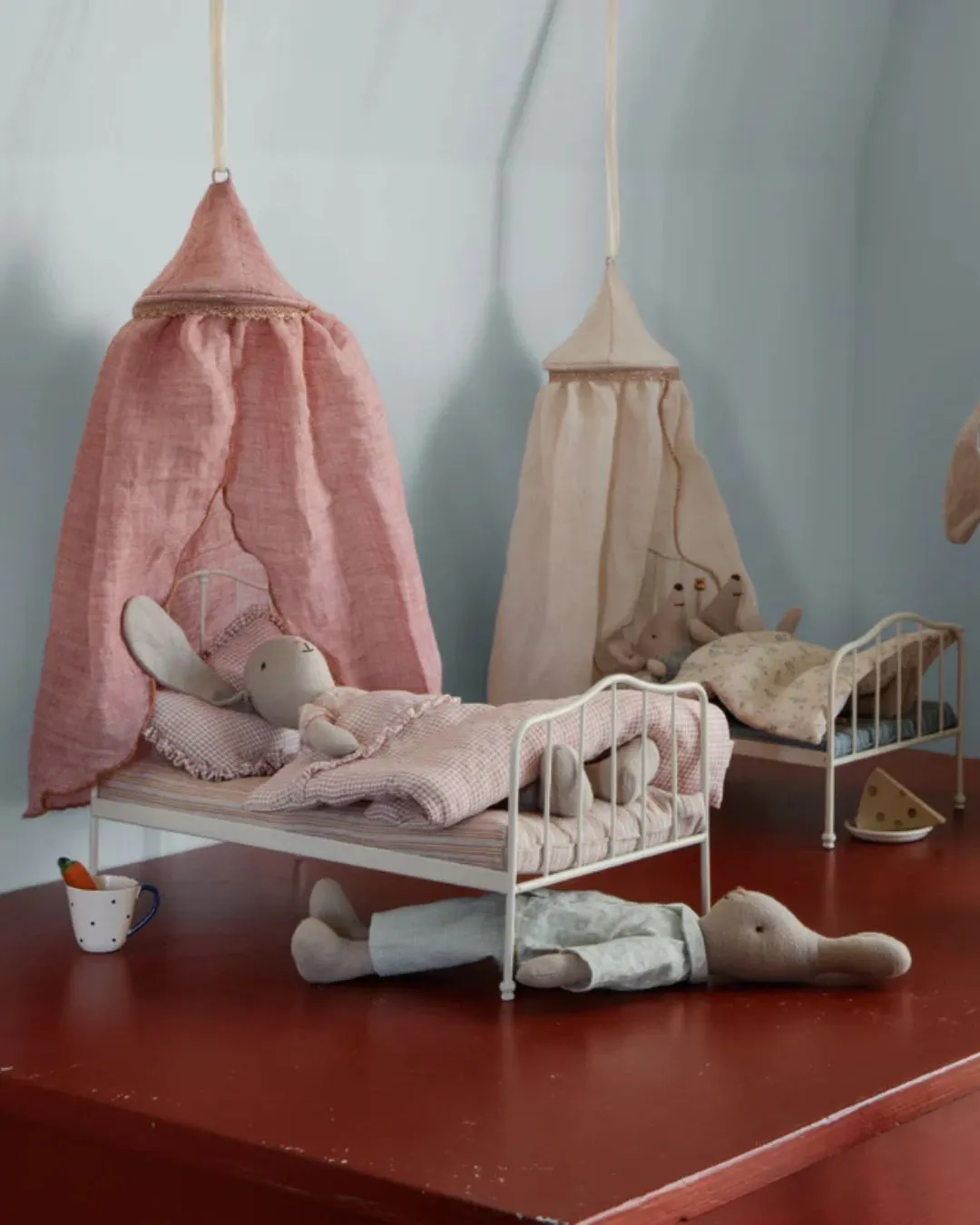 Maileg - baldachim do łóżka miniature bed canopy - rose Maileg - baldachim do łóżka miniature bed canopy - rose