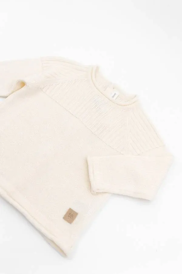 Bamboom - bambusowy sweter dla niemowlaka biały Bamboom - bambusowy sweter dla niemowlaka biały