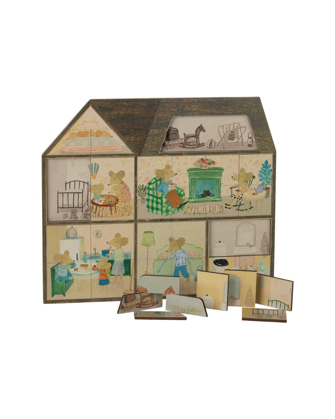 Maileg - puzzle Farmhouse z mysią dziurą Maileg - puzzle Farmhouse z mysią dziurą