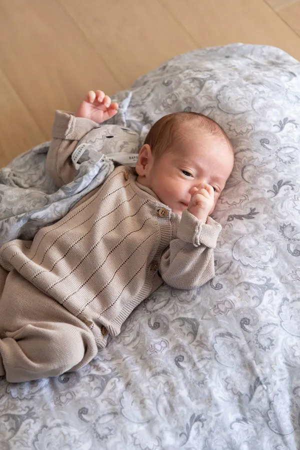 Bamboom - dzianinowe półśpiochy bez stópek kamelowe