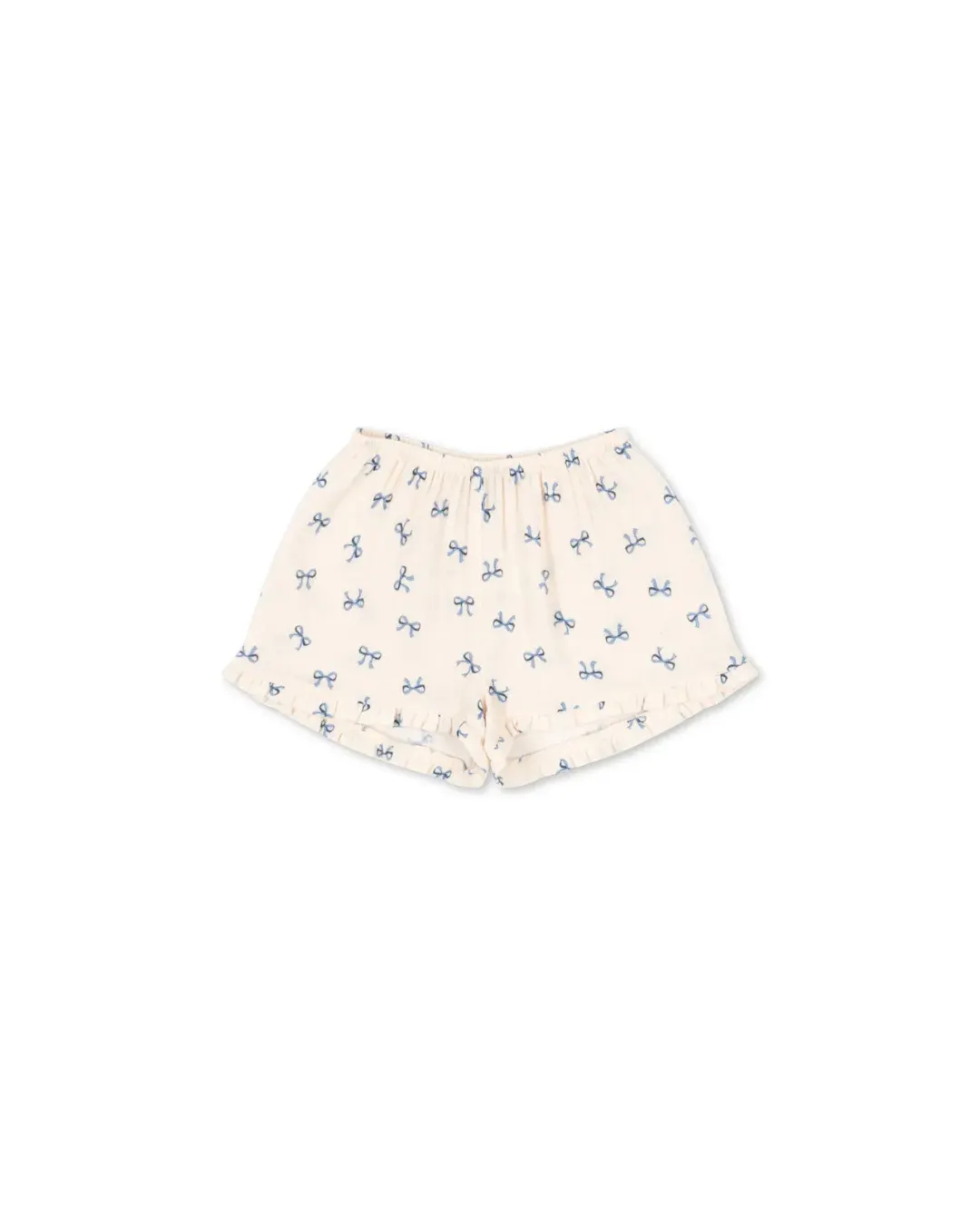 Konges Sløjd - szorty dziewczęce z muślinu Coco Shorts GOTS Bow Bleu