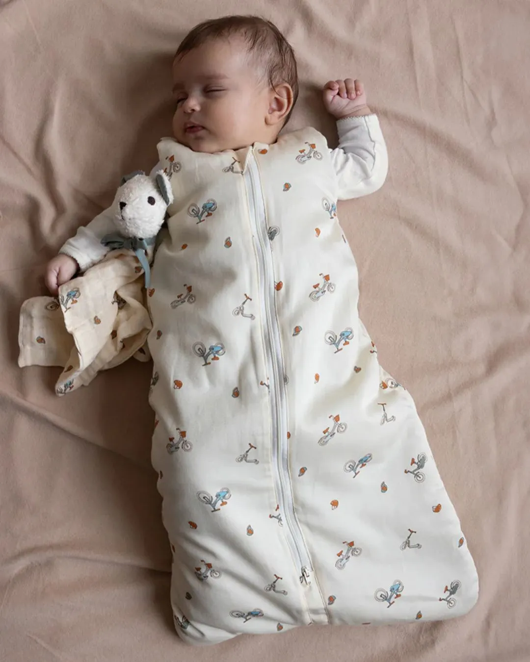 Cam Cam Copenhagen - śpiworek niemowlęcy z bawełny organicznej OCS 6-18 miesięcy Bicycles