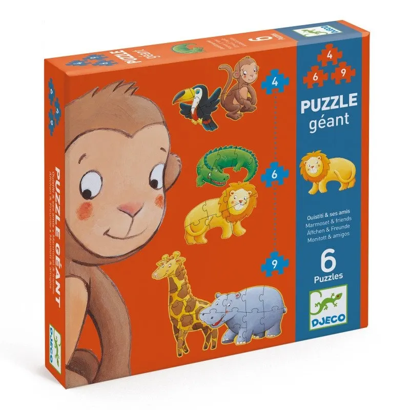 Djeco - puzzle gigant Marmoset i przyjaciele