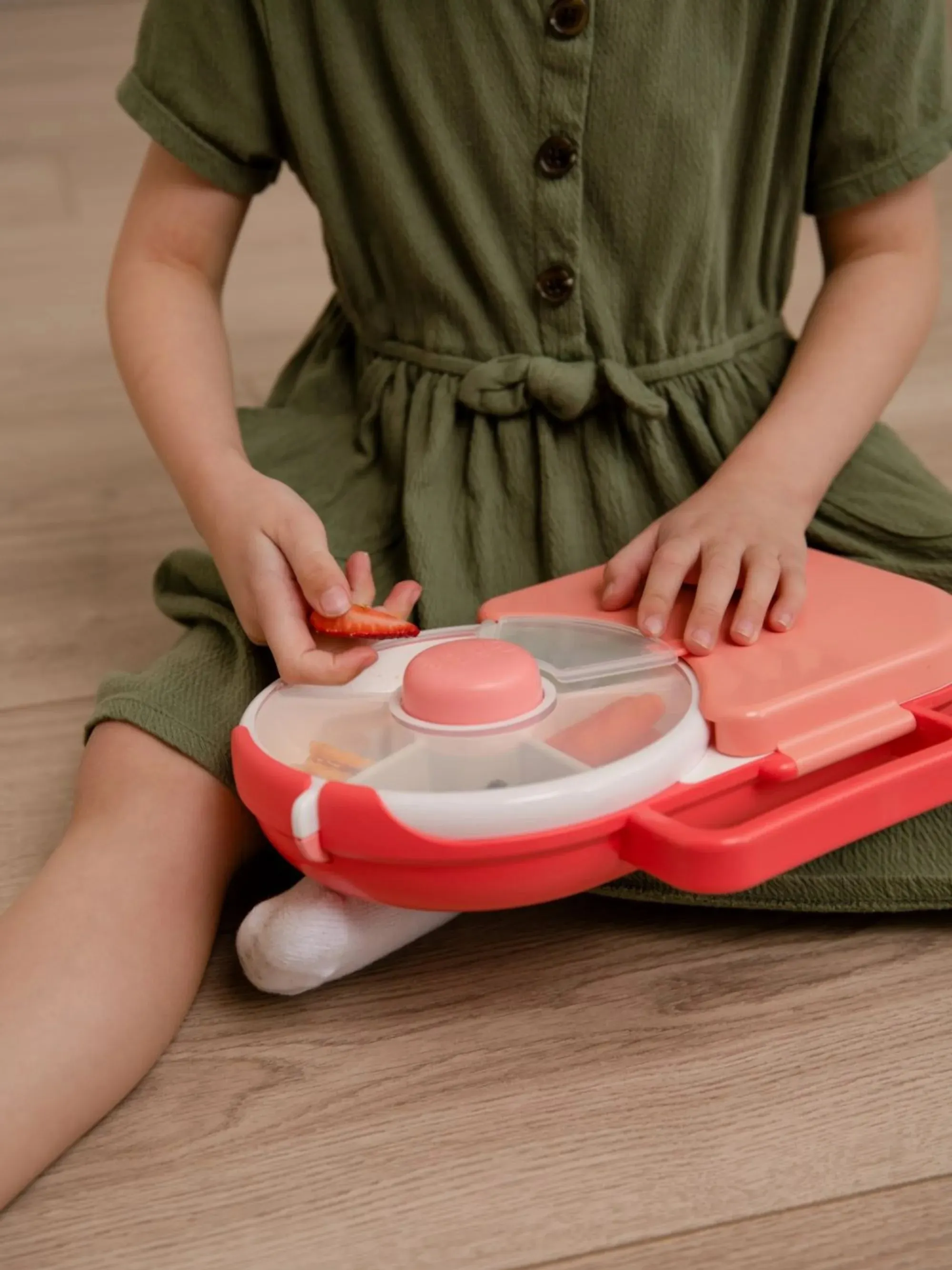 GOBE - 2IN1 LUNCHBOX & SNACK SPINNER śniadaniówka dla dzieci Watermelon Pink GOBE - 2IN1 LUNCHBOX & SNACK SPINNER śniadaniówka dla dzieci Watermelon Pink
