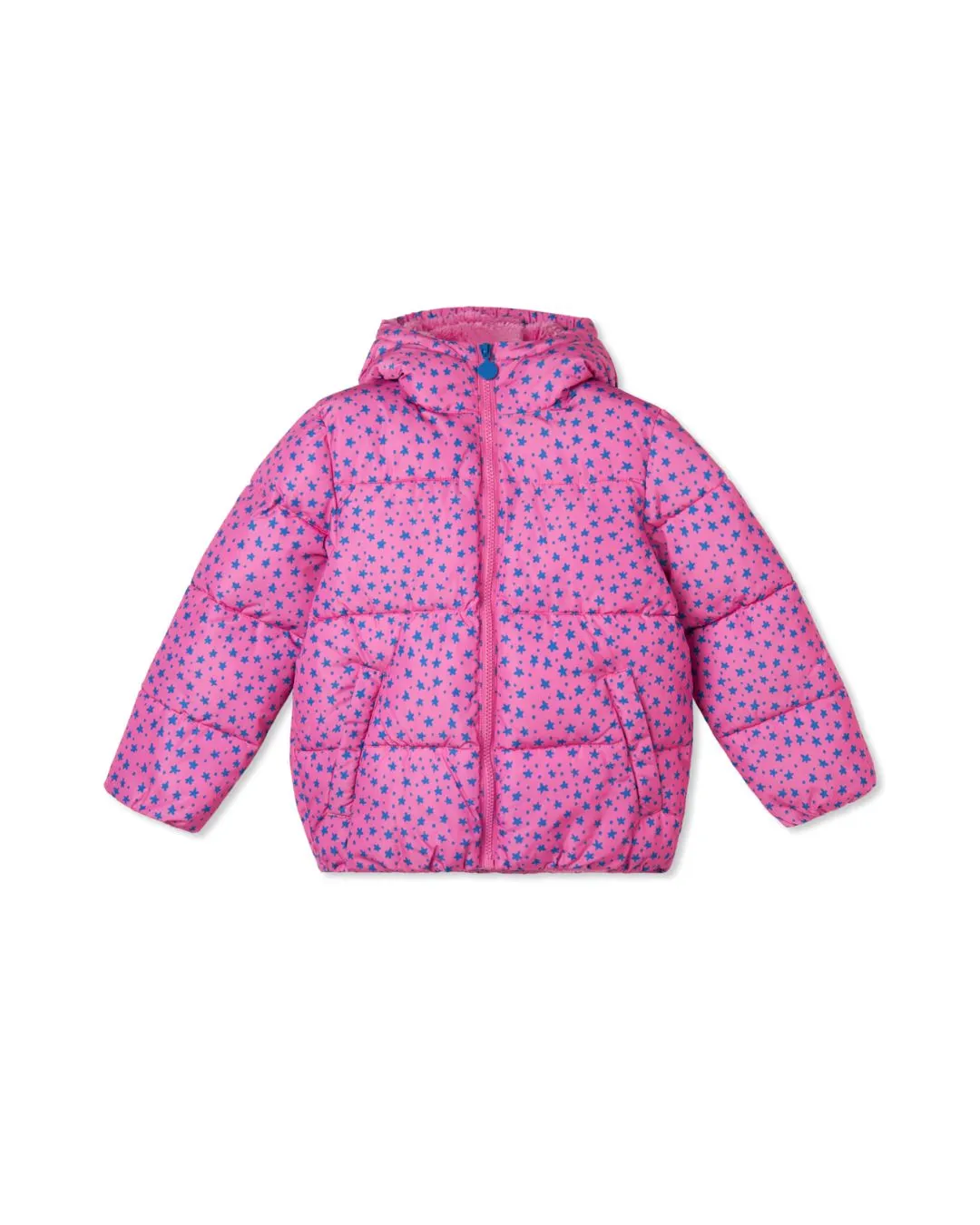 Stella McCartney - puchowa kurtka dziecięca Star Print różowa Stella McCartney - puchowa kurtka dziecięca Star Print różowa