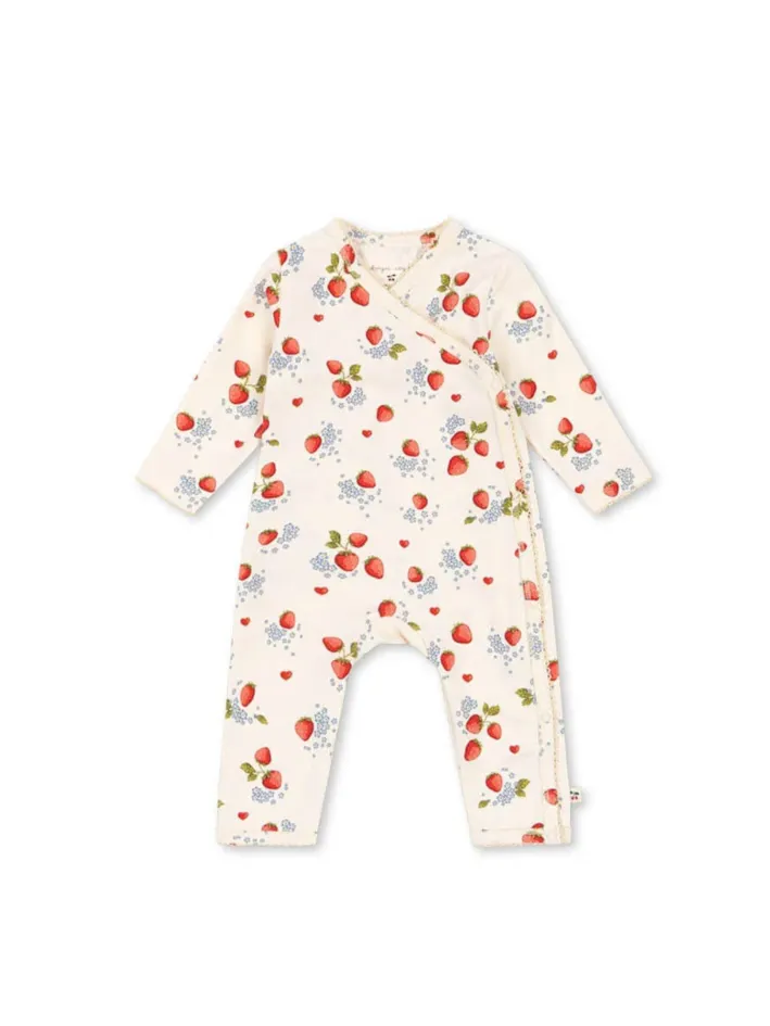 Konges Sløjd - rampers niemowlęcy Basic Newborn GOTS Marmalade