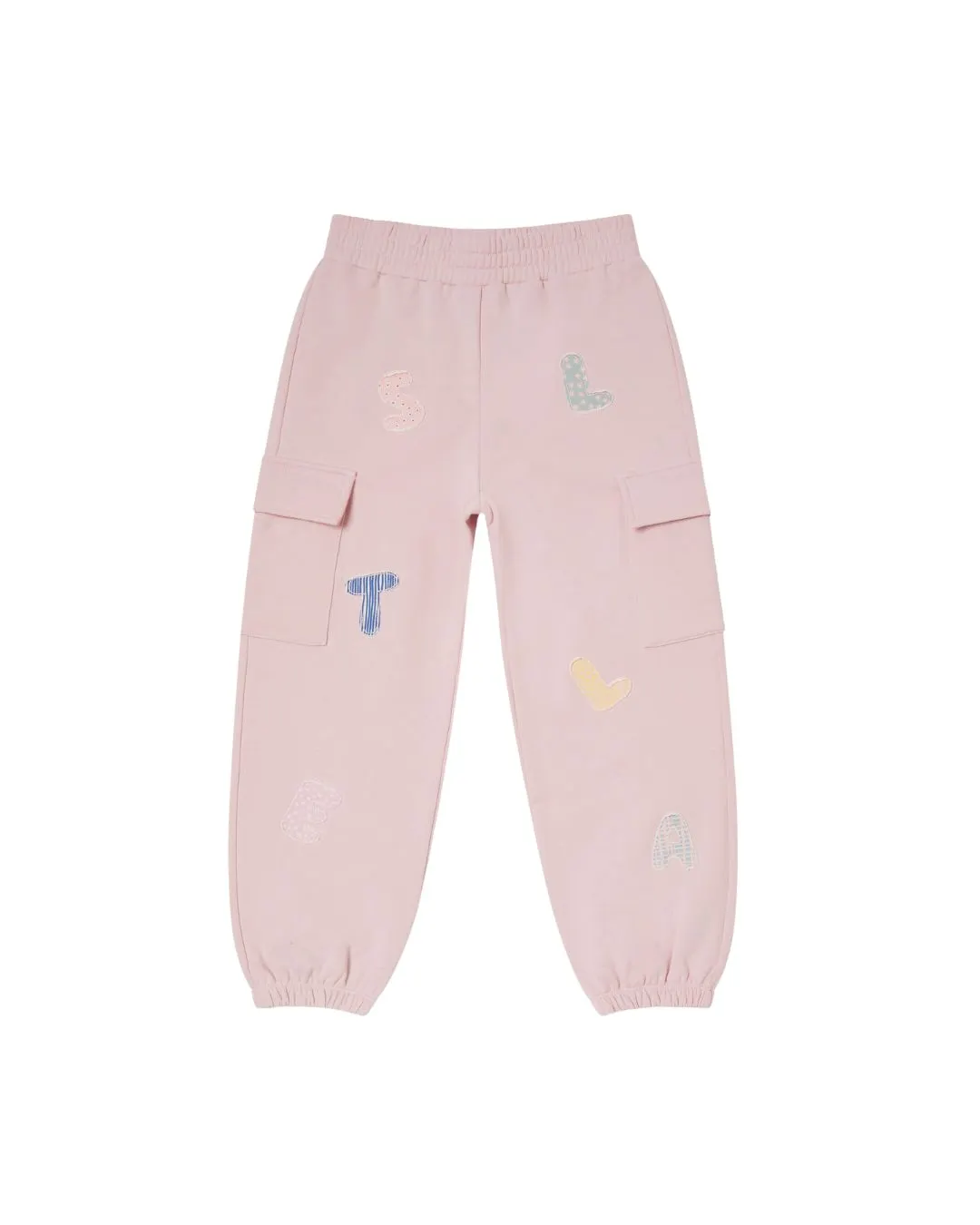 Stella McCartney - bawełniane spodnie dresowe cargo z naszywkami STELLA Stella McCartney - bawełniane spodnie dresowe cargo z naszywkami STELLA