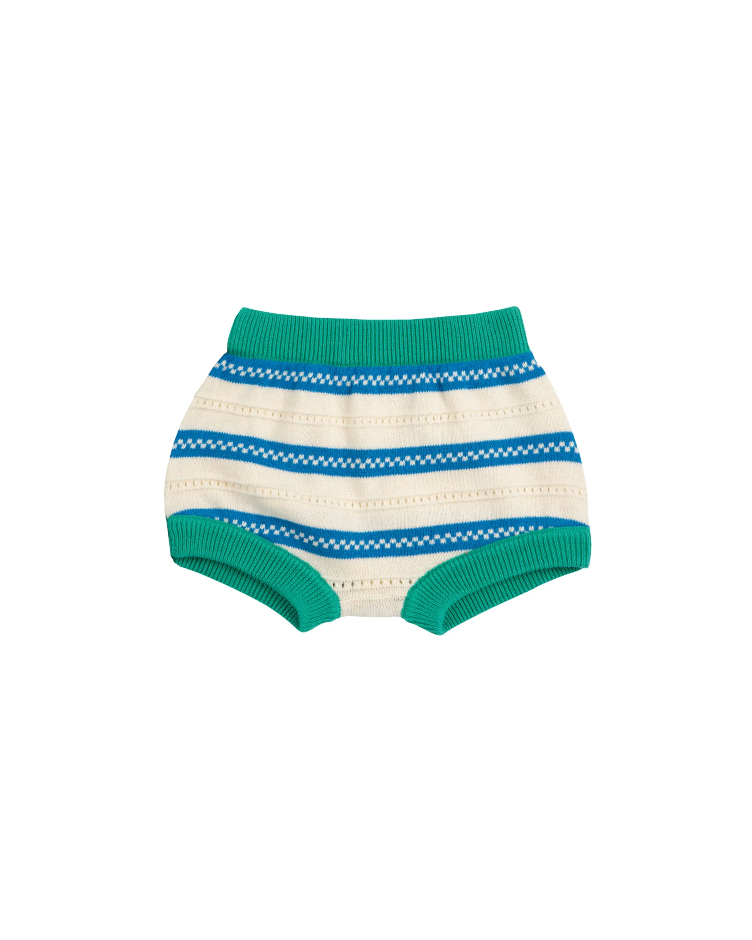 BOBO CHOSES - niemowlęce spodenki typu Bloomer Lucky Fish w paski off wihte złamana biel BOBO CHOSES - niemowlęce spodenki typu Bloomer Lucky Fish w paski off wihte złamana biel