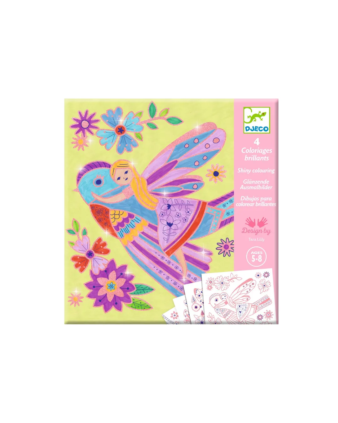 Djeco - metaliczne kolorowanki Wróżki Djeco - metaliczne kolorowanki Wróżki