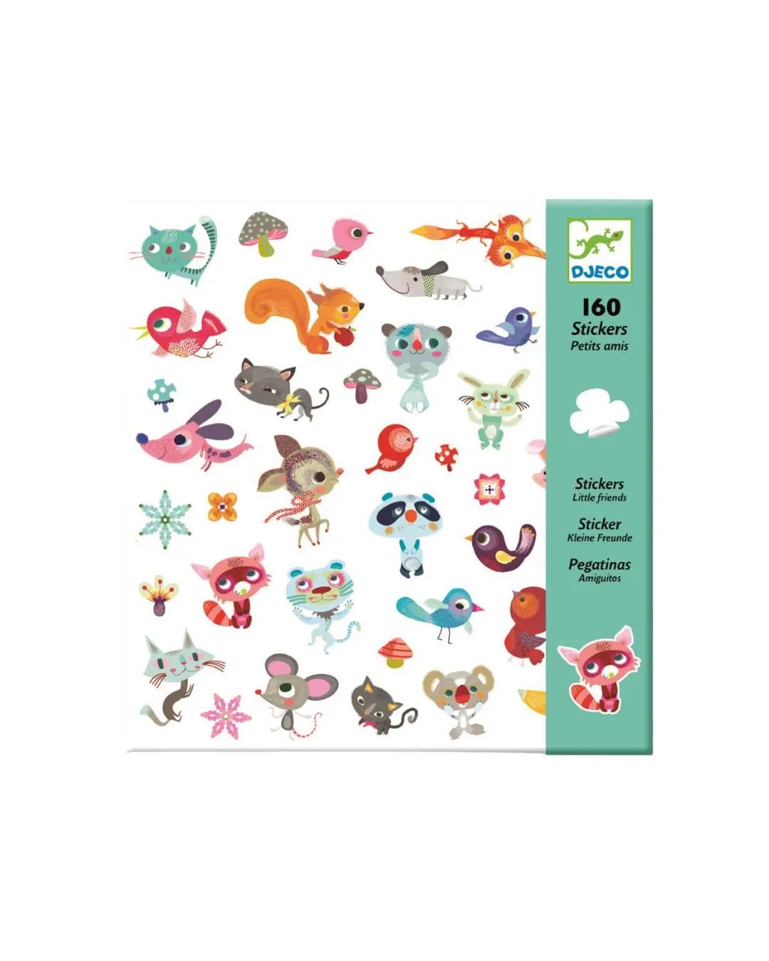 Zestaw naklejek 160 szt Djeco Mali przyjaciele Zestaw naklejek 160 szt Djeco Mali przyjaciele