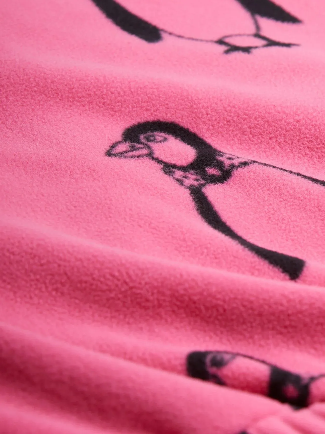 Mini Rodini - spodnie polarowe w pingwiny różowe