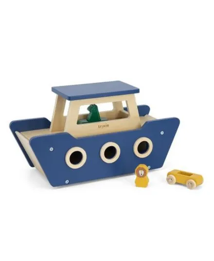 Trixie - drewniany statek prom z akcesoriami