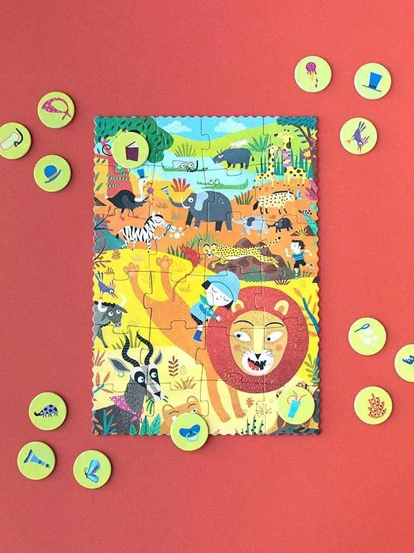 Londji - puzzle kieszonkowe Moja Mała Dżungla 