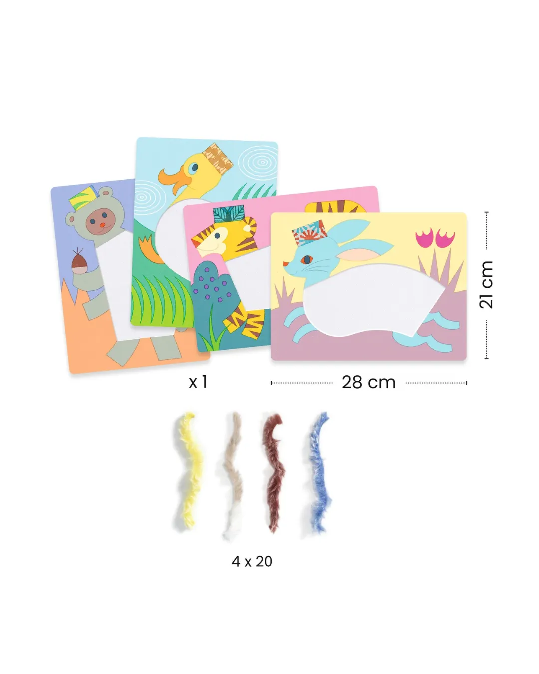 Djeco - zestaw artystyczny Puszyste zwierzątka