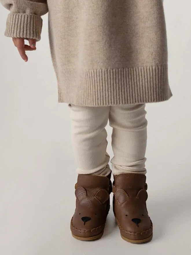Donsje - buciki dziecięce Kapi Classic Booties Bear Cognac Classic Leather