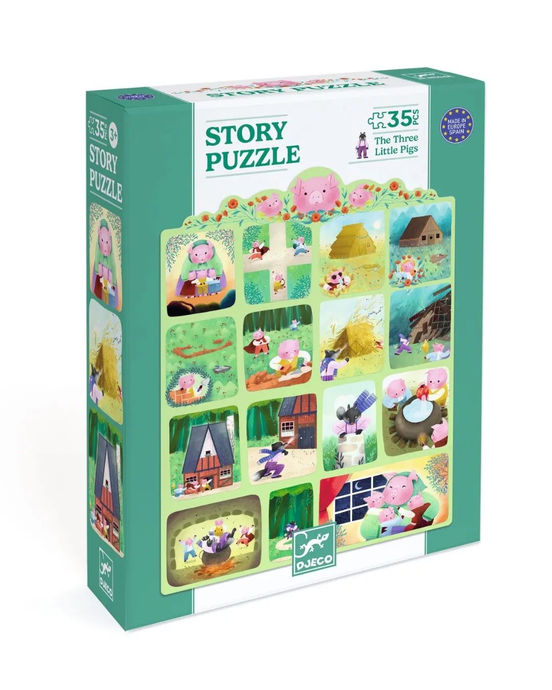 Djeco - puzzle Trzy małe świnki 35 elementów