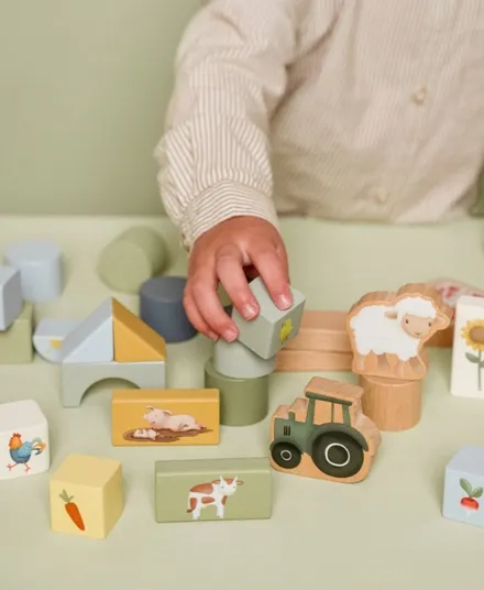 Little Dutch - drewniane klocki dla dzieci Little Farm Little Dutch - drewniane klocki dla dzieci Little Farm