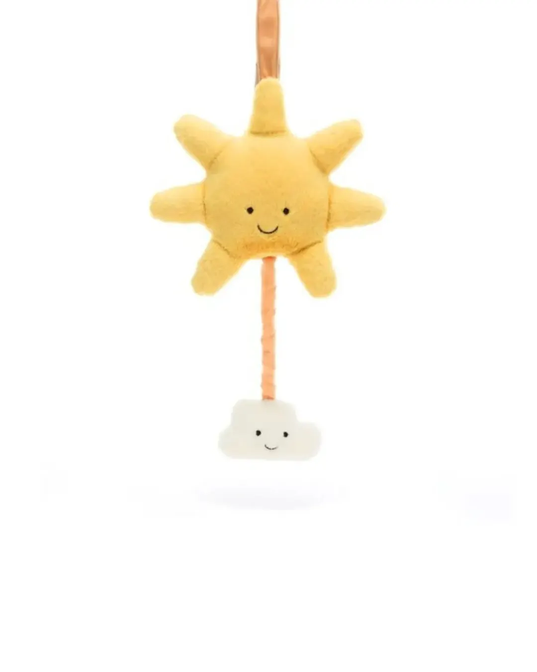 Jellycat - uśmiechnięte Słoneczko z Chmurką i Pozytywką Żółte 20 cm