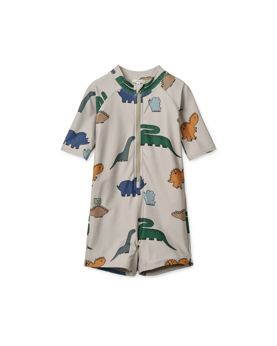 Liewood - kombinezon kąpielowy z krótkim rękawem UV Max Printed dinosaurs mist Liewood - kombinezon kąpielowy z krótkim rękawem UV Max Printed dinosaurs mist