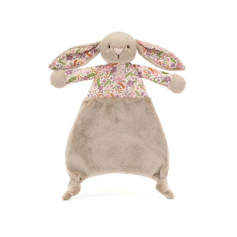 Jellycat - Króliczek z Kwiecistymi Uszami „Petal” Szmatka Przytulanka Beżowa 28 cm