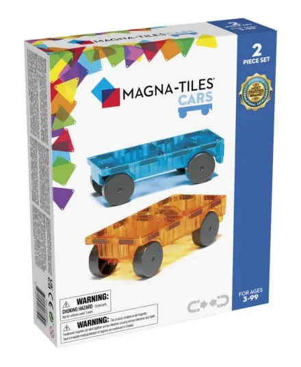 MAGNA-TILES - zestaw do rozbudowy autka Cars 2 elementy Pomarańczowy i Niebieski MAGNA-TILES - zestaw do rozbudowy autka Cars 2 elementy Pomarańczowy i Niebieski