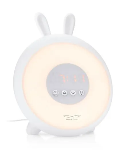 Rabbit & Friends - królik lampka budząca światłem Biały