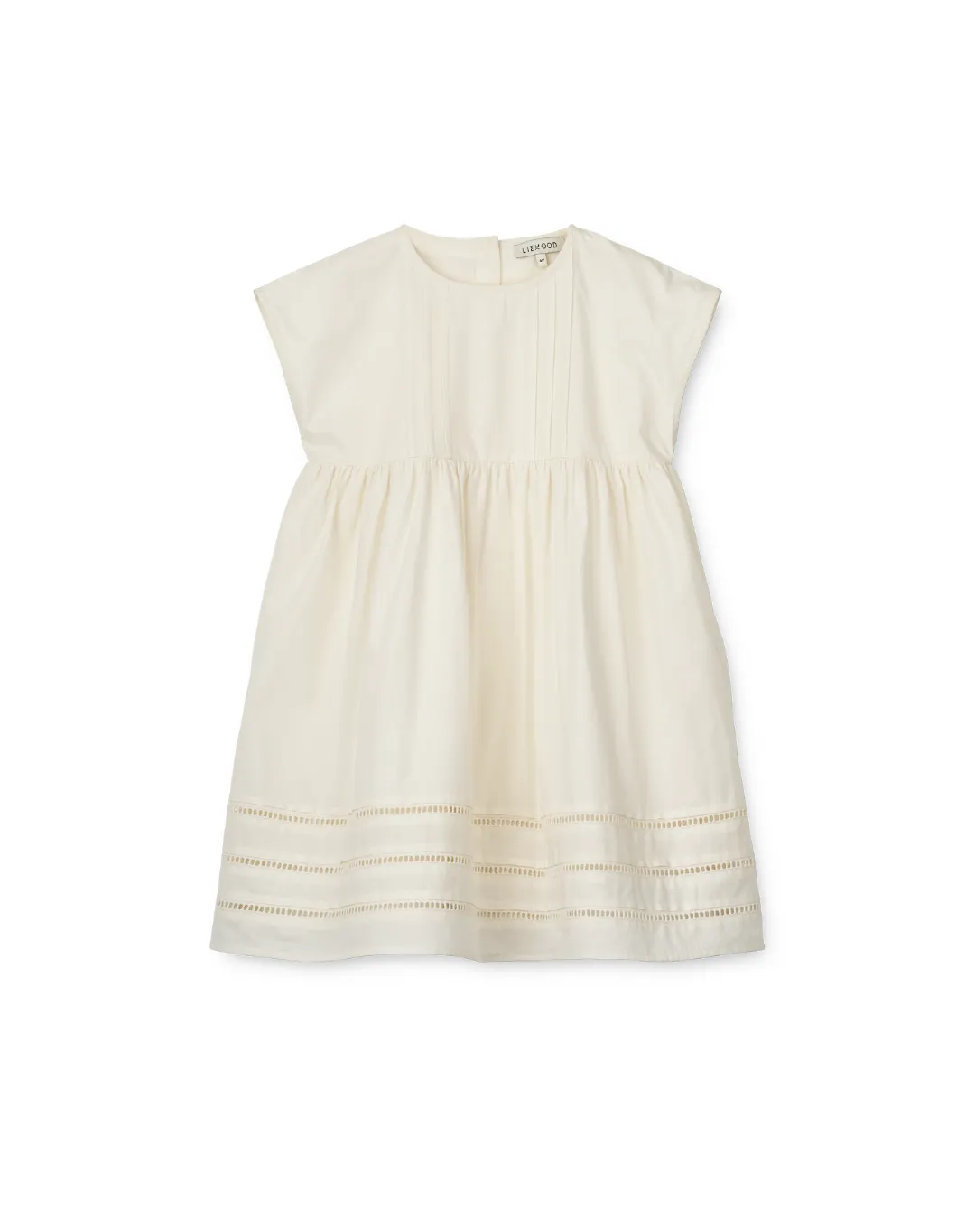 Liewood - sukienka z ażurowymi detalami Gudrun creme de la creme