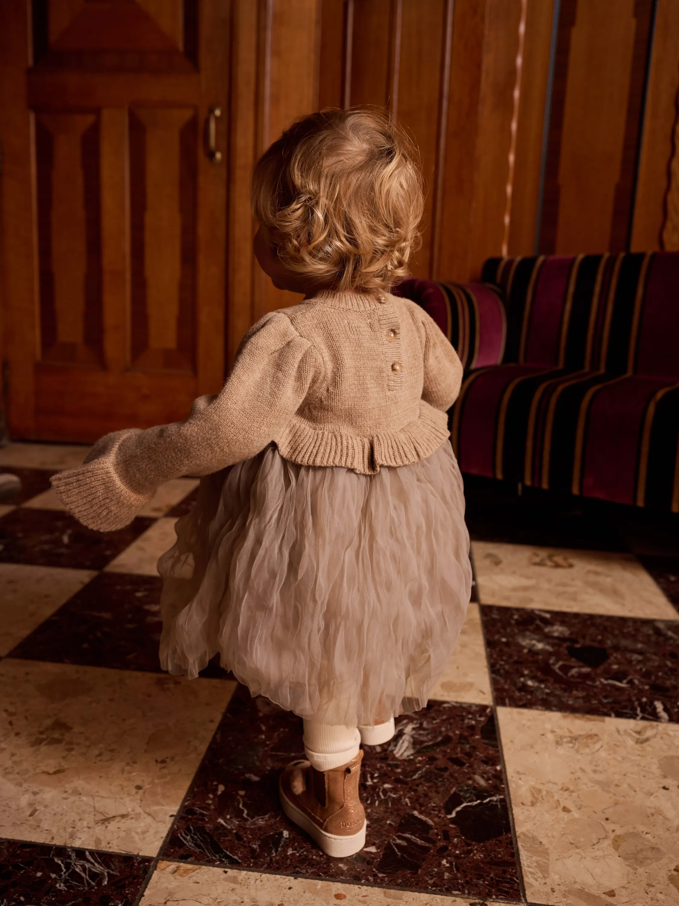 Donsje - sukienka dziecięca Paulien Dress Milk Chocolate