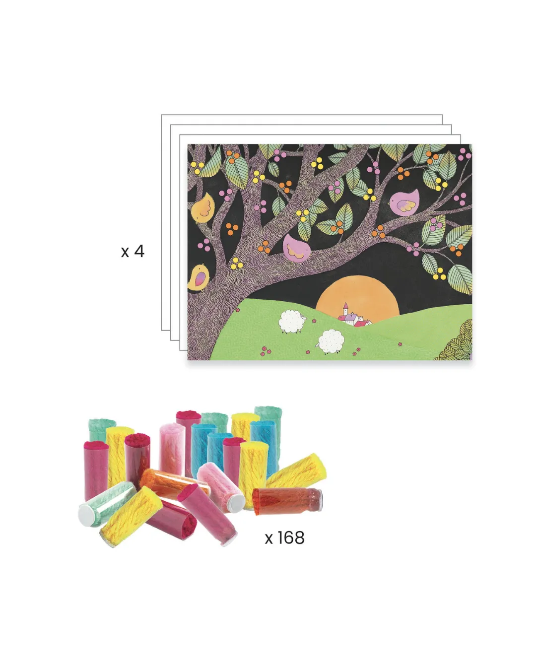 Djeco - zestaw artystyczny Eksplozja pomponów Djeco - zestaw artystyczny Eksplozja pomponów