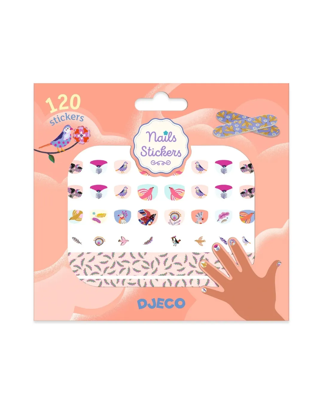 Djeco - naklejki na paznokcie dla dzieci ptaki Djeco - naklejki na paznokcie dla dzieci ptaki
