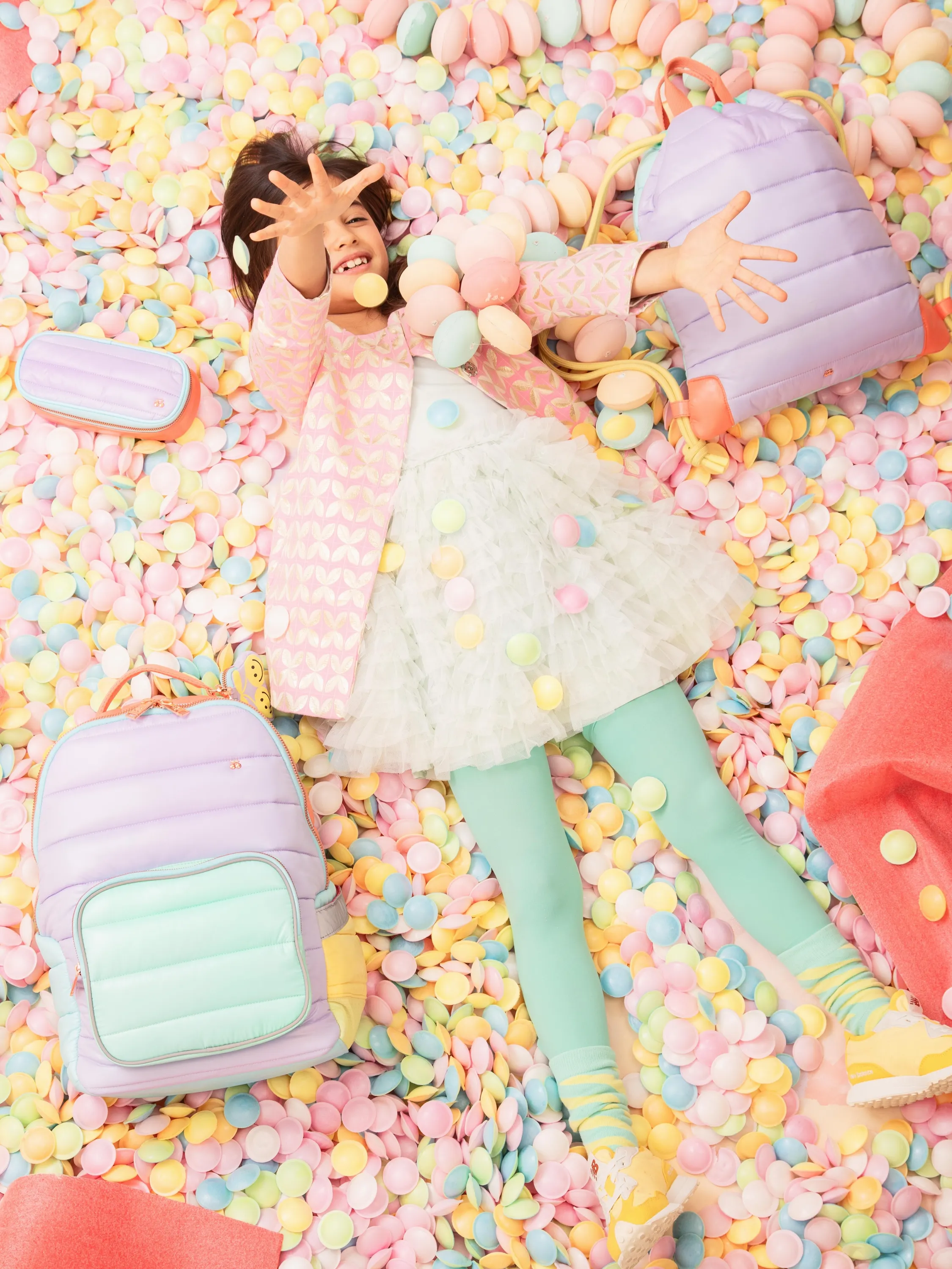 Jeune Premier - plecak szkolny New Bobbie Puffer Pastel Party Jeune Premier - plecak szkolny New Bobbie Puffer Pastel Party