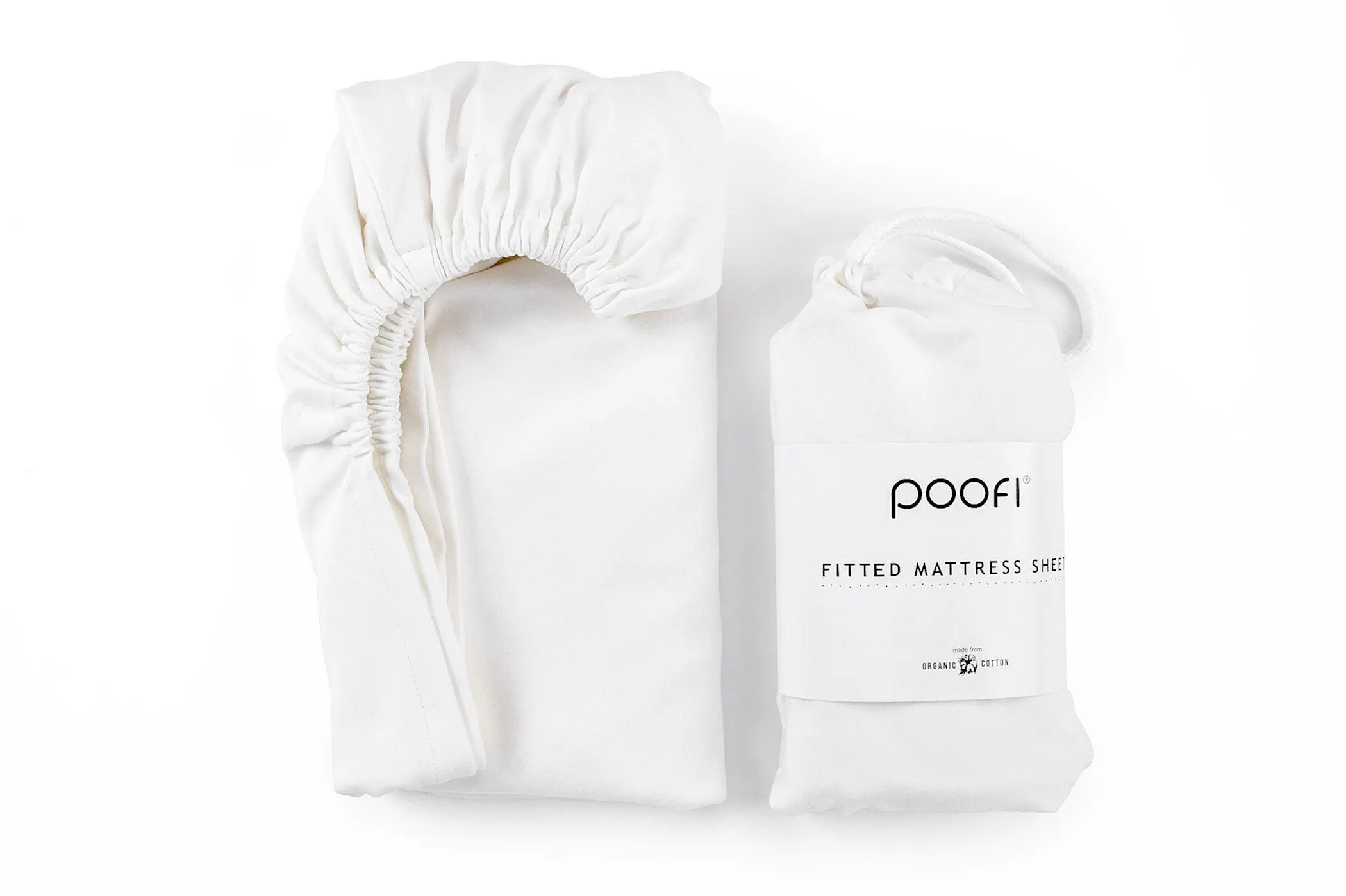 Poofi - prześcieradło Organic&Color 70x140 Śmietanka