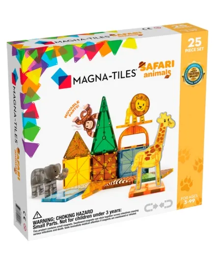 MAGNA-TILES - klocki magnetyczne dla dzieci 3+ Safari Animals 25 elementów MAGNA-TILES - klocki magnetyczne dla dzieci 3+ Safari Animals 25 elementów