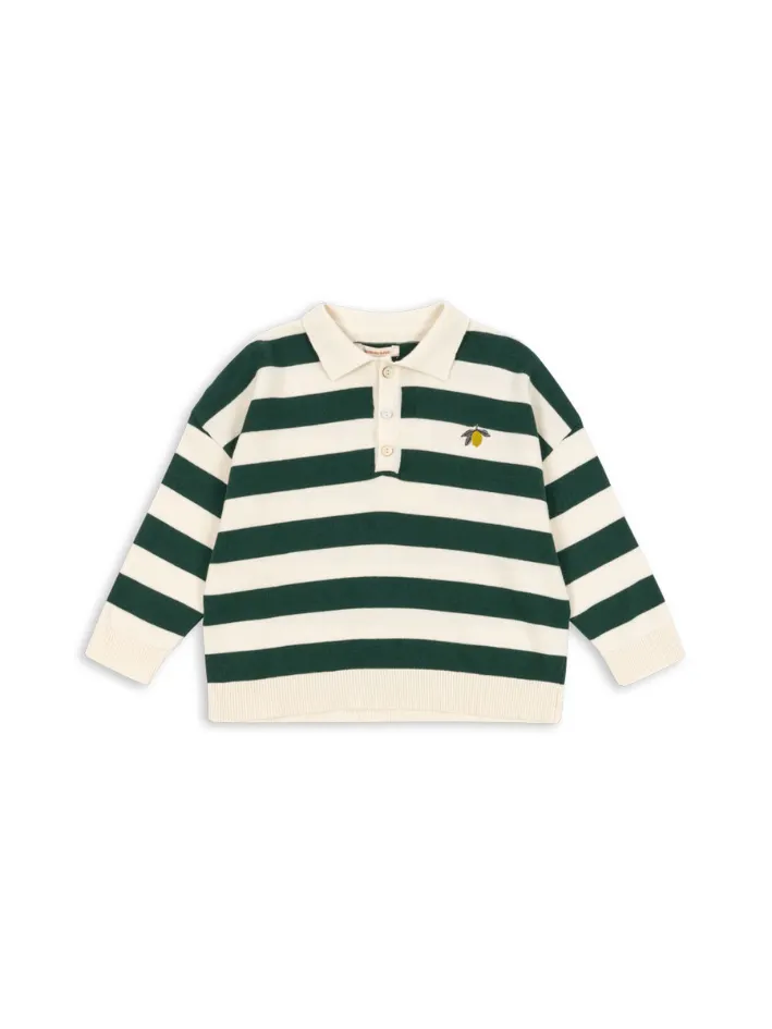Konges Sløjd - bluzka Manis Knit Polo Pine Grove Stripe Konges Sløjd - bluzka Manis Knit Polo Pine Grove Stripe