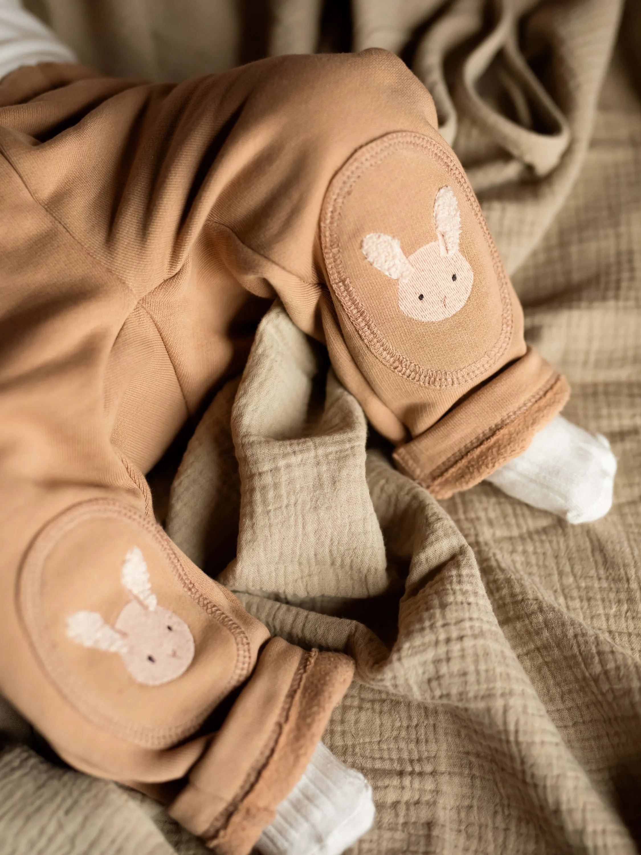 Donsje - spodnie bawełniane niemowlęce Joek Fluffy Bunnies