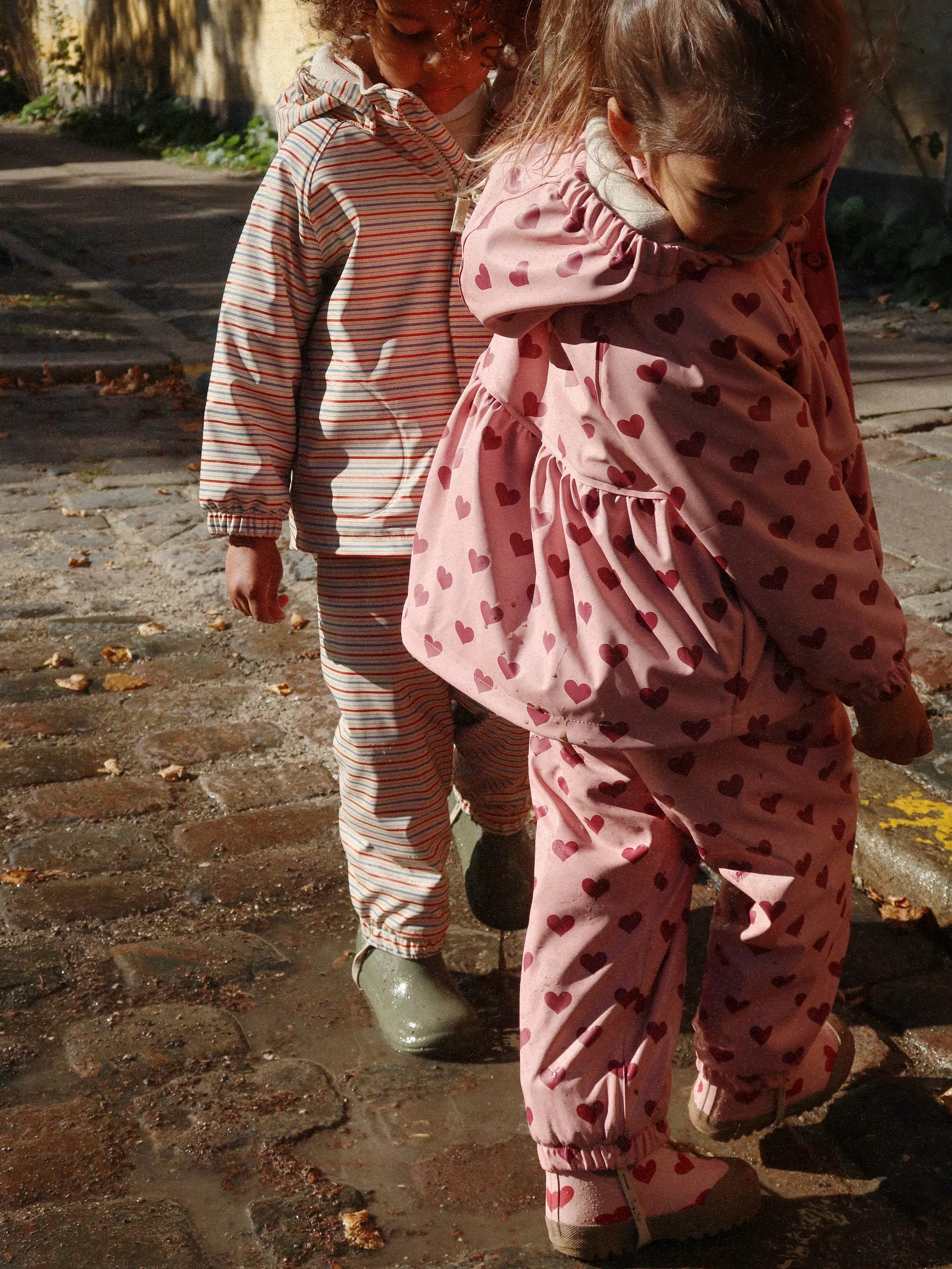 Konges Sløjd - zestaw przeciwdeszczowy Rainy Palme Set Girl Amour Pink