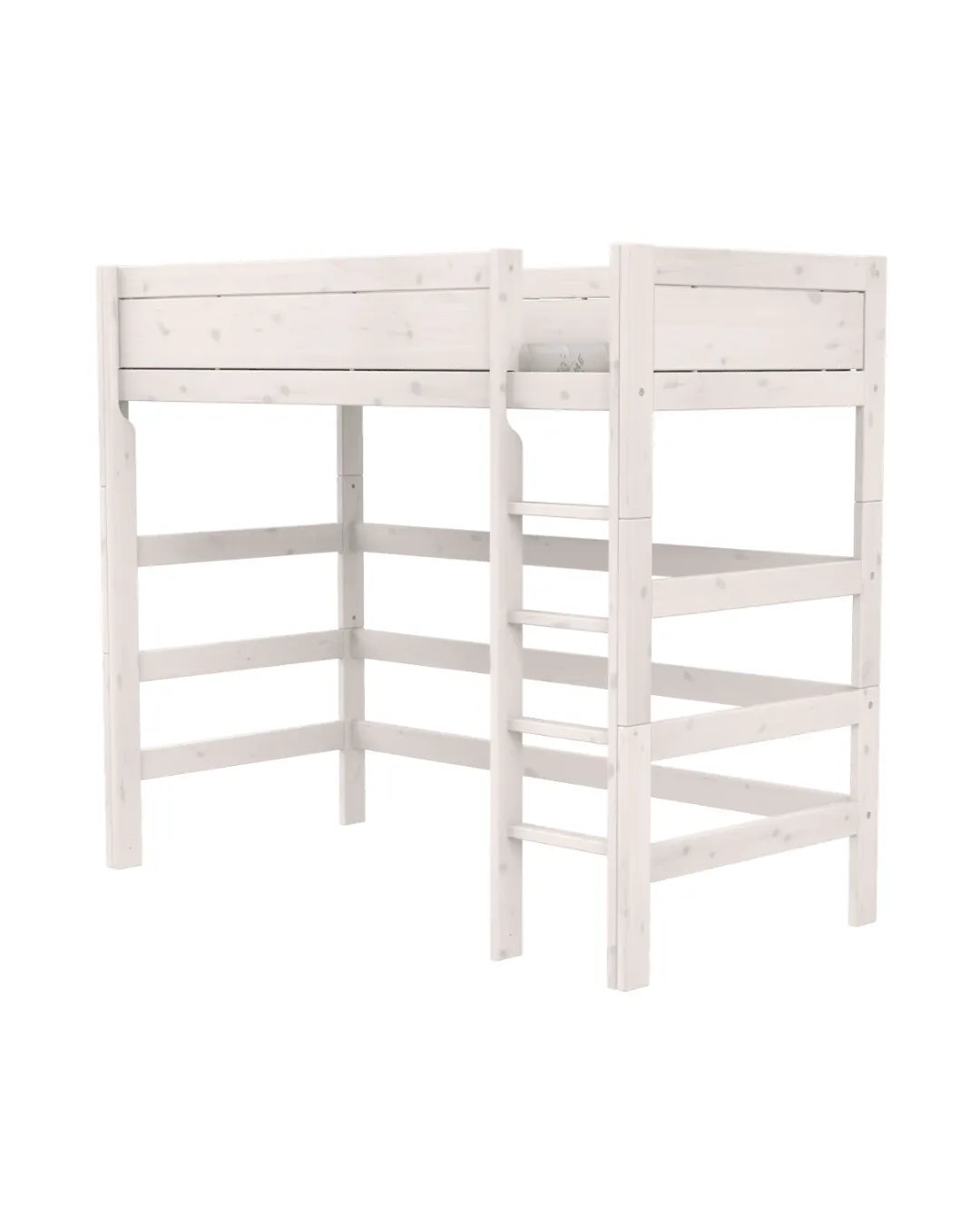 LIFETIME Kidsrooms - łóżko wysokie High Sleeper 177 cm z drabinką Whitewash Standard