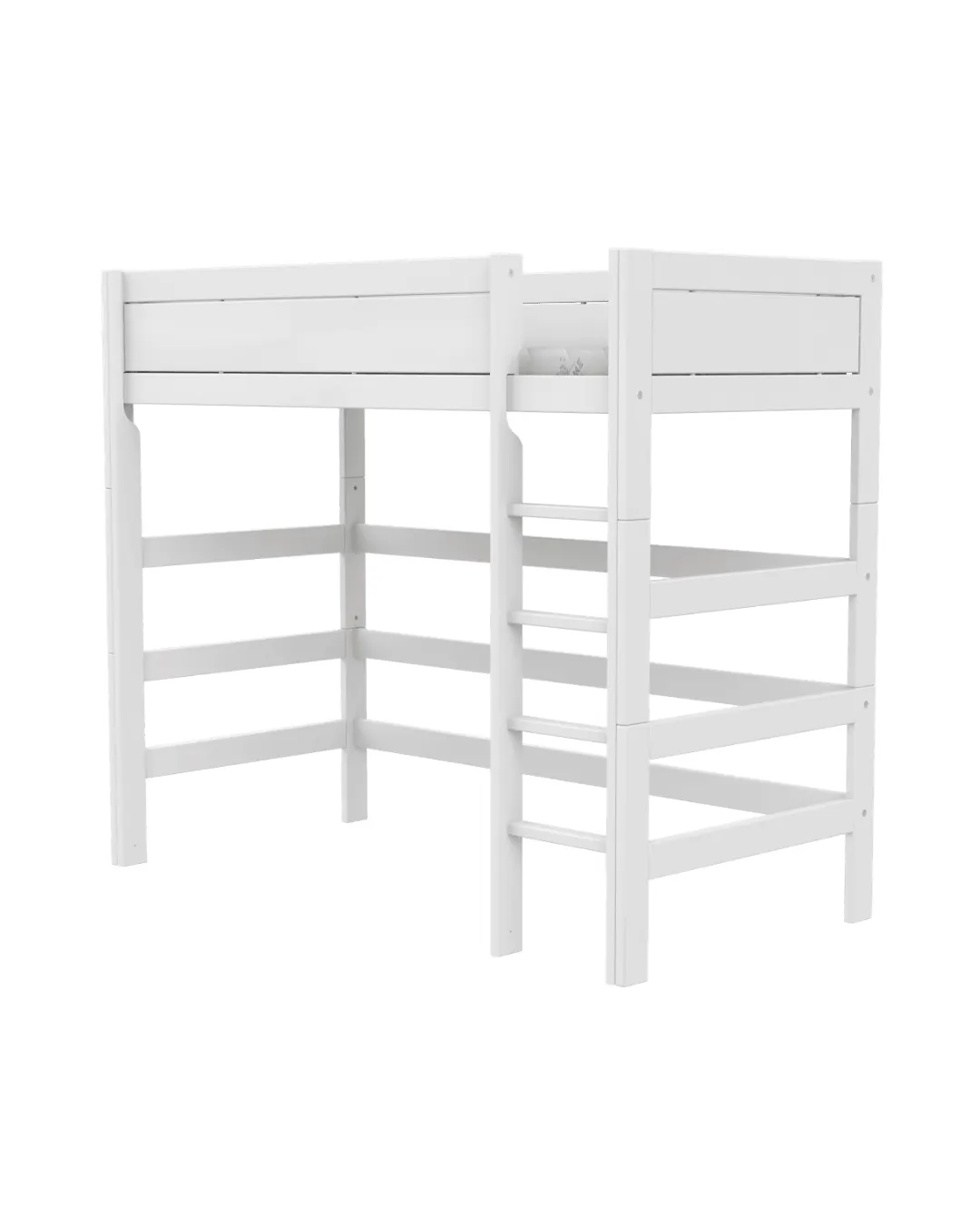 LIFETIME Kidsrooms - łóżko wysokie High Sleeper 177 cm z drabinką White Standard