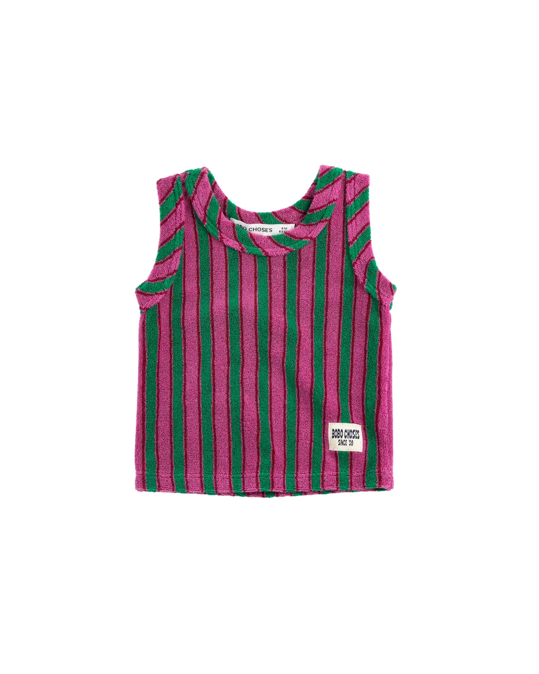 BOBO CHOSES - tank top niemowlęcy Striped Terry Cloth