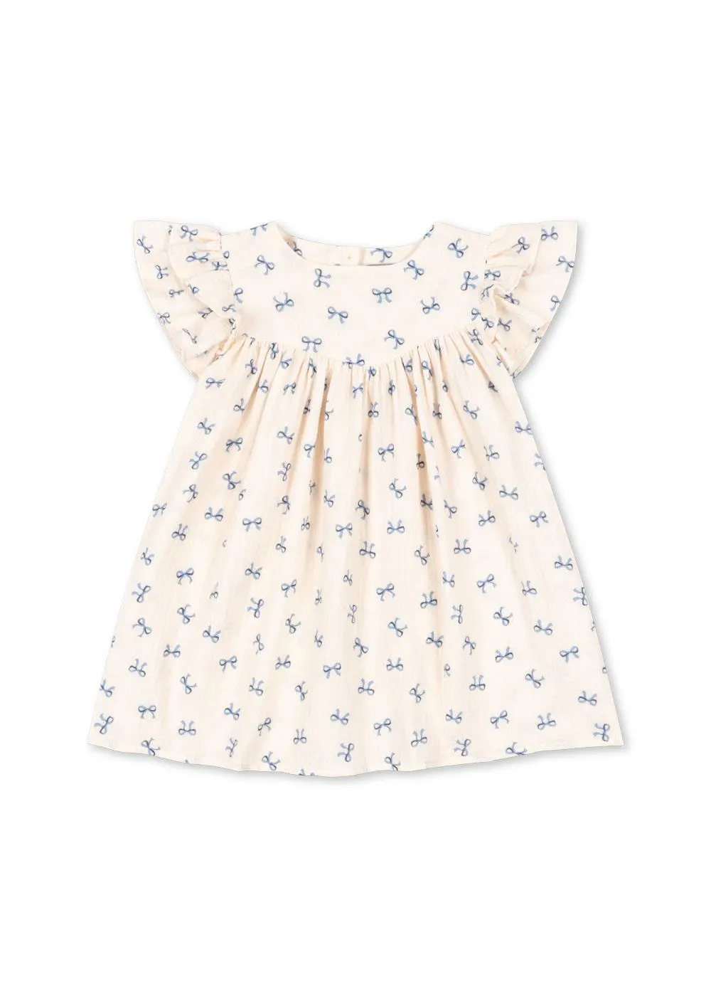 Konges Sløjd - muślinowa sukienka Coco Dress GOTS Bow Bleu Konges Sløjd - muślinowa sukienka Coco Dress GOTS Bow Bleu