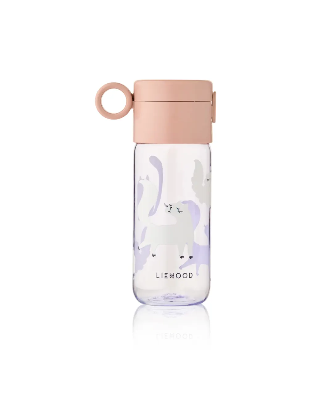 Liewood - butelka na wodę Clemence 350 ml Cat / Warm lilac